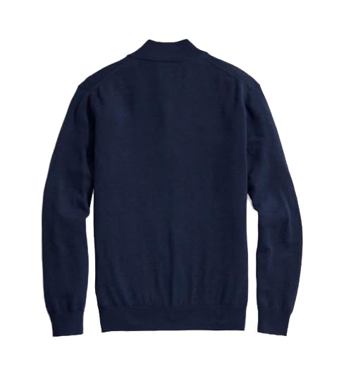 vineyard vines Men's Tall Thaxter Cashmere Blend Quarter-Zip - Deep Bay XT2