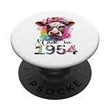 Photo Gallery womens 70th birthday est 1954 gifts 70 years old cow flower popsockets popgrip intercambiabile Photo Gallery womens 70th birthday est 1954 gifts 70 years old cow flower popsockets popgrip intercambiabile