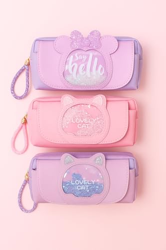 Image of Umadiya Branded Eva Velcro Pencil Case Large Capacity Pencil Bag with Zipper Closure Portable Makeup Pouch, Case Cute Stationery Bag for Students Girls Adults Office (Pack of 1)