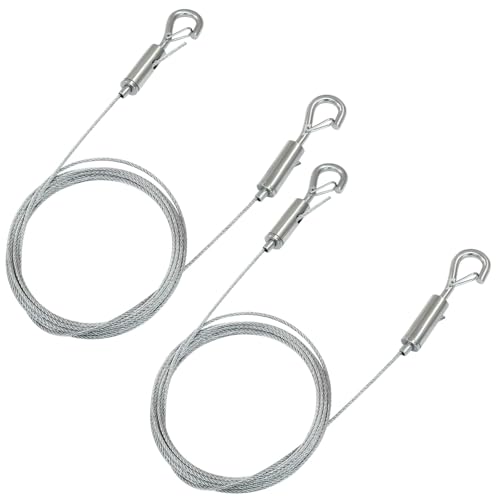 Image of 2 Pack 3m x 1.5mmAdjustable Picture Hanging Wire Kit, 9.84FT Heavy Duty Stainless Steel Wire Rope for Hanging Pictures /Artwork /Mirrors