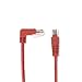 SpaceGAIN CAT6 250-MHz Angled Patch Cable (UTP), 90° Down-180° Straight, Red, 1-ft. (0.3-m)