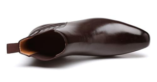 Men's Chelsea Boots Leather Classic Elastic Slip On Chukka Ankle Boots for Men3