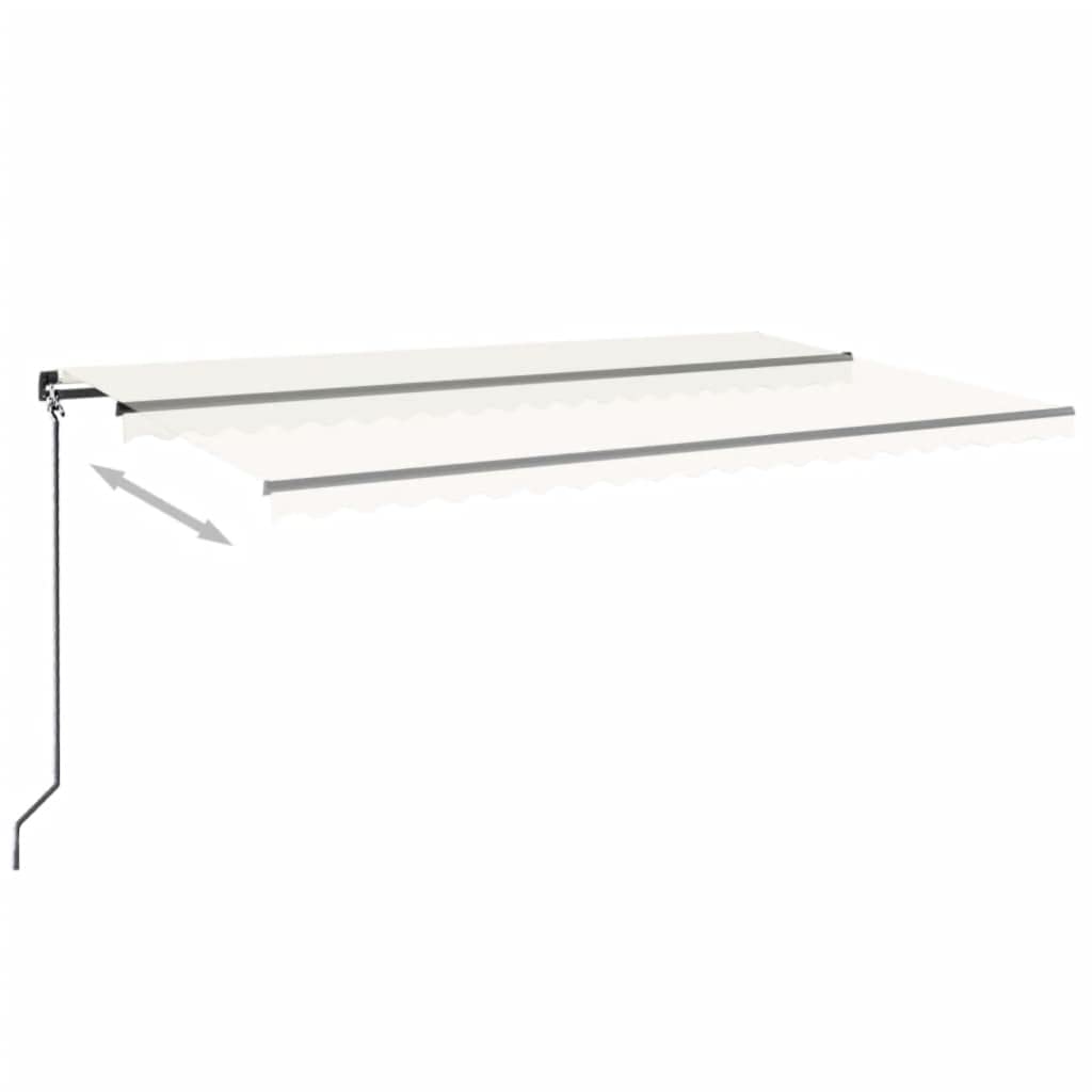 vidaXL Tenda da Sole Retrattile Manuale 500x300 cm Crema