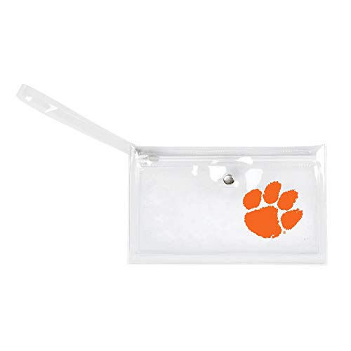 Image of Littlearth - LIWXY NCAA Clemson Tigers Unisex Ncaancaa Ticket Wristlet, Clear, 9 inch by 5.25 inch