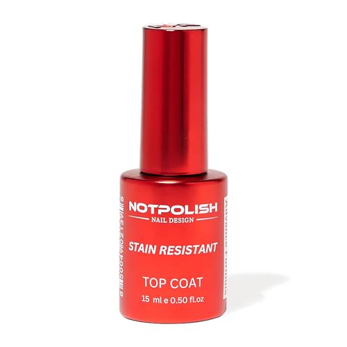 Notpolish Top Coat Nail Polish Stain Resistant Gel Top Coat - Cle...