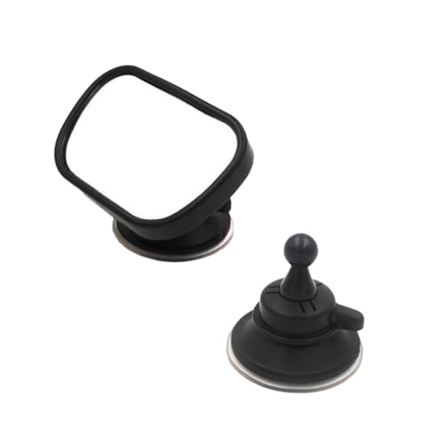 SOLUSTRE Adjustable Disk Rearview Mirror Car Mirror for Safe Driving and Parking Compatible with Side and Rear Mirrors Silver and Black