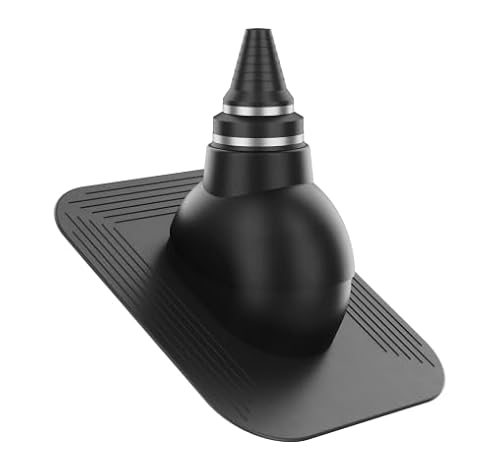 KRONO-PLAST Antenadurchführung dichter Dachdurchgang für Bitumenschindel Doppelrömer Dachziegel Lüfter Dachlüfter (Schwarz)