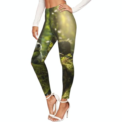 Leggings de compresión de panda para yoga y running diario
