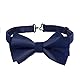 HOULIFE Fliege Herren Set - Verstellbare Fliege aus Satin Polyester Vorgebunden Fliege, einfarbige Einstecktuch, Manschettenknöpfe Set für Bräutigam Hochzeit formal mit Geschenkbox