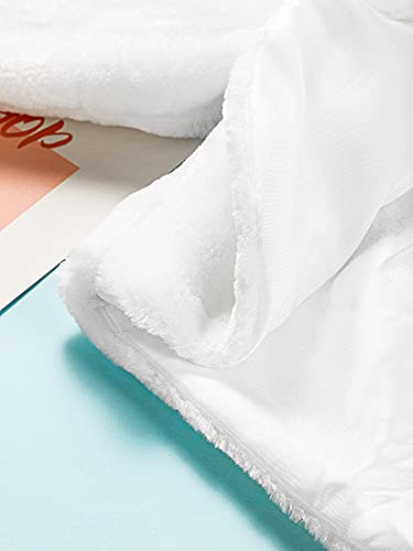 Blulu Girls Faux Fur Bolero Princess Shawl Wraps Girls Shrug Coat Jacket Flower Cape Wedding Party Dress3