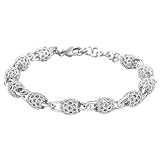 Pulsera de plata para mujer, cadena de muñeca para mujer, pulseras de plata delicadas para mujer, joyería de pulsera de plata para mujer