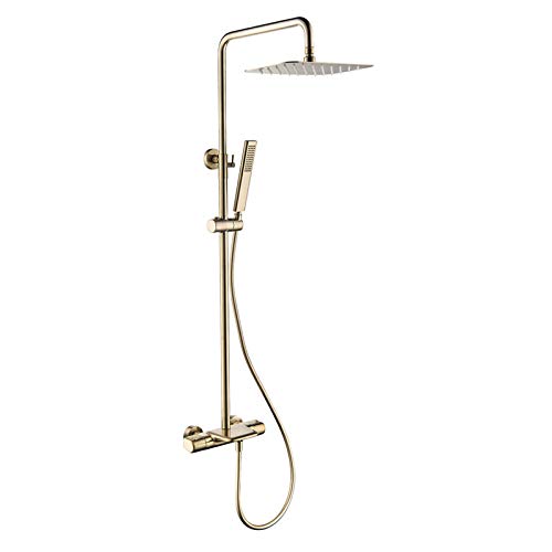 Douche thermostatique en or pour bloquer les brûlures en salle de bain