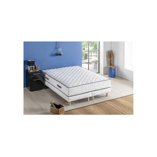 DEKO DREAM Ensemble Matelas 180 X 200 + 2 SOMMIERS 2 X 90 X 200 - Ressorts - 24 CM - 5 Zones - EQUILIBRE - DETENTE