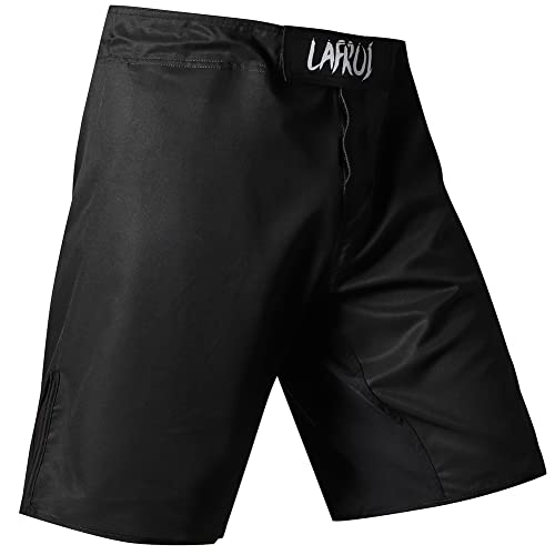 LAFROI Mens MMA Cross Training Boxing Shorts Trunks Fight Wear with Drawstring and Pocket-QJK013