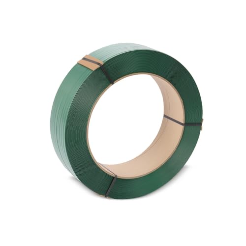 HEMMDAL Umreifungsband aus PET | 16 mm x 1.750 m | 0 68 mm Stärke | 4.200 N Bruchlast | 100% recyclingfähig | grün | gewaffelt/geprägt | für alle Umreifungsgeräte | Made in Germany