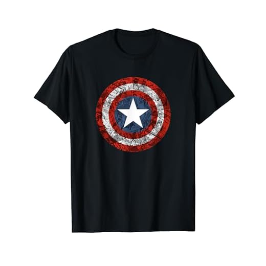 Marvel Captain America Avengers Shield Comic Maglietta