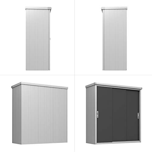 GFP Gartenschrank Florian 1807 XL aus Metall, 180x75x195cm - formstabil und witterungsbeständig, Premium Qualität… – Bild 3