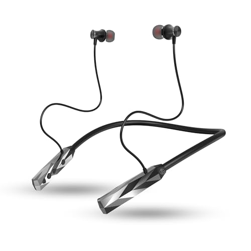 Image of OOGE Tune 26 Wireless Bluetooth in-Ear Neckband with Deep Bass, Noise Cancelling Mic, Bluetooth 5.3, Sweatproof Design, 18-Hour Battery Life, Fast Charging, Lightweight, Magnetic Earbuds (Grey)
