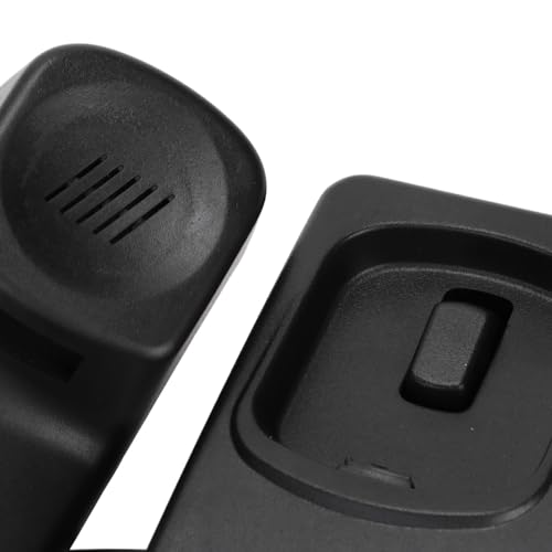 Desktop Festnetz für Senioren, Große Tasten und Schnurgebundenes Telefon für Heimhotel und Büro (einfaches Design) (Schwarz)