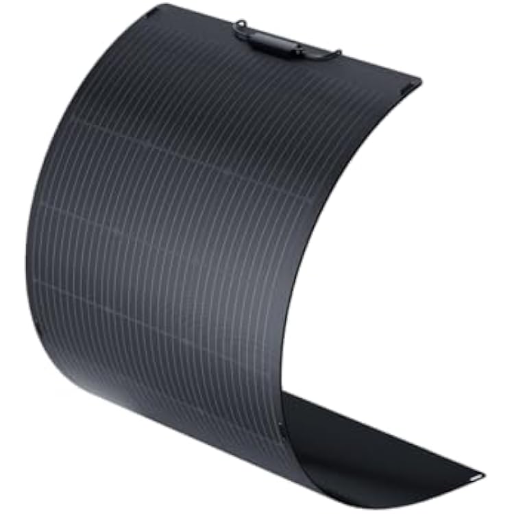 ALLPOWERS SF100 100W Flexible Solar Panel, Ultra-Thin 3mm Bendable Monocrystalline Solar Charger, 25% Efficiency IP68 Waterproof for RV Roof, Camping, Marine Use