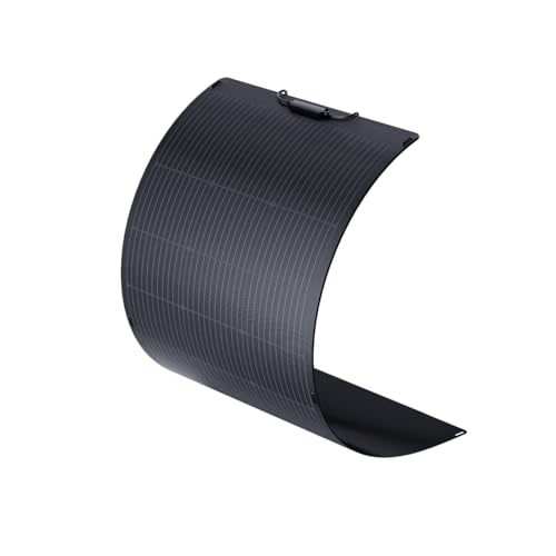 Image of ALLPOWERS SF100 100W Flexible Solar Panel,Ultra-Thin 3mm Bendable Monocrystalline Solar Charger,25% Efficiency IP68 Waterproof for RV Roof,Camping,Marine Use,Compatible