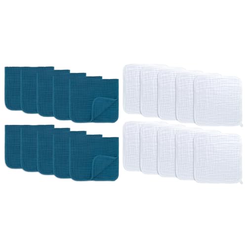 Image of Comfy Cubs Muslin Burp Cloths Large 100% Cotton and Baby Washcloths, Muslin Cotton Towels Bundled
