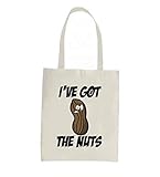 100% algodón Anomis I\'ve got Nuts Tote Bag - Bolsa de compras divertida