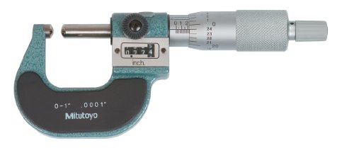 Mitutoyo 295-253, 0 - 1" X .0001" Spherical Anvil and Spindle, Digit Outside