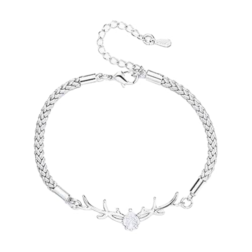 Jmwedia amazon+warehouse+return+pallets Heart Shape Bracelet Ladies Adjustable Bracelet clearance+jewelry+for+women+clearance+sales 925 Sterling Silver Heart Adjustable Bracelet prime+day+deals