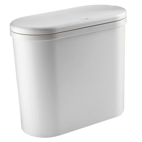 Caneca de basura reutilizable compacta con tapa