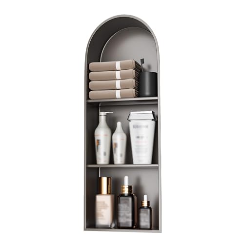 HJZALMI Stainless Steel Shower Niche, Recessed Alcove Arched for Bathroom,