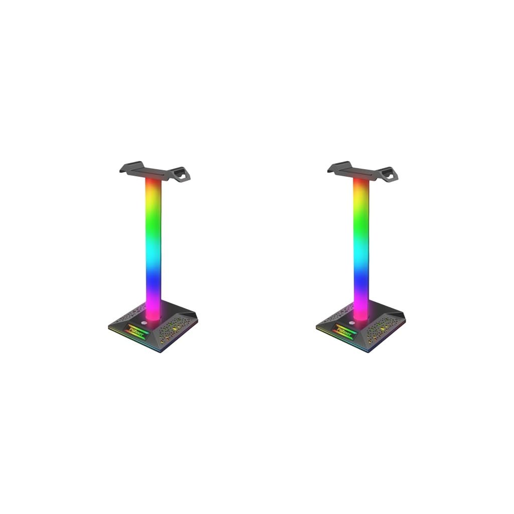 2 x supporto universale per cuffie RGB 3,5 mm, resistente per scrivania, PC, laptop