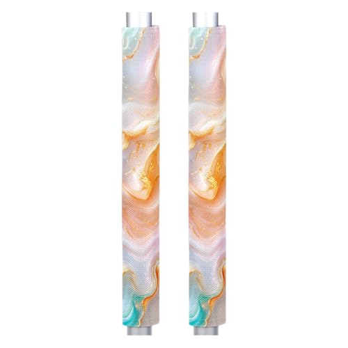 Image of Refrigerator Door Handle Covers Set of 2 Marble Pearl Texture Washable Fridge Dishwasher Mocrowave Oven Stove Decor Protector Handle Cover Keep Kitchen Appliance Clean from Food Stains Decorate
