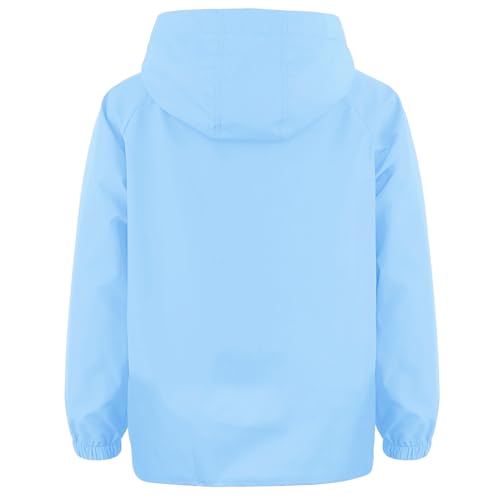 Image of MODAFANS Boys Girls Rain Jacket Waterproof lined Hooded RainCoats Windbreaker