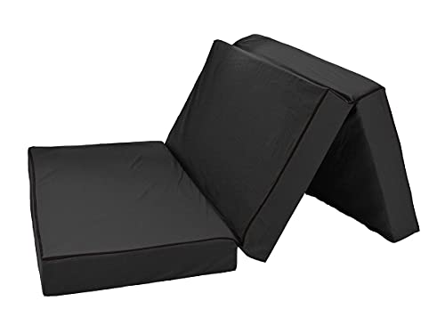 Matelas Pliant de Luxe 120 x 200 x 12 cm, Matelas de Voyage pour Adultes, Matelas d'invités, Enfants, Matelas de Valise, Pliable, Mousse Froide de qualité supérieure – Made in Germany - Anthracite