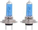 WTG H7 Super White Xenon Halogen Headlight Bulbs 100W - High Beam, Ultra-Bright Performance (Pack of 2)