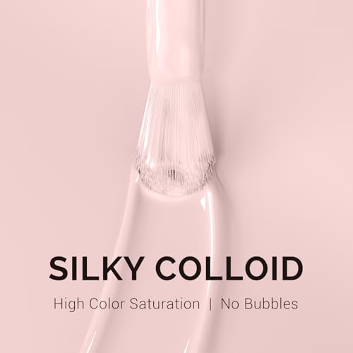 Image of MelodySusie 15ML Milky Pink Gel Nail Polish,Macaron Color Nails Soak Off UV LED Creamy Nude Pink Gel Polish Gift for Women Nail Art Manicure Salon DIY Nail Design Decoration at Home-A2402