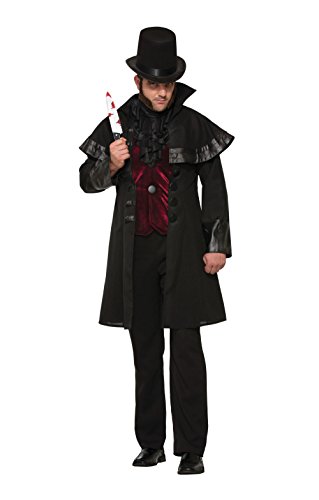 Forum Men's Jack The Ripper Deluxe Costume, Black/Red, STD