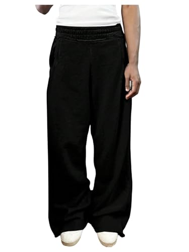 Amazon.com: RoseSeek Men's Baggy Sweatpants Ripped Elastic