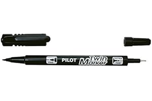 Pilot Twin Fine Nib Non-Bleed Marker Realash CF10MARKER TWIN BEGREEN NERO 10-Pack