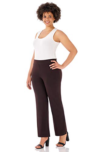 Rekucci Travel in Style Curvy Woman Classic Soft Knit Straight Leg Plus Size Pant4