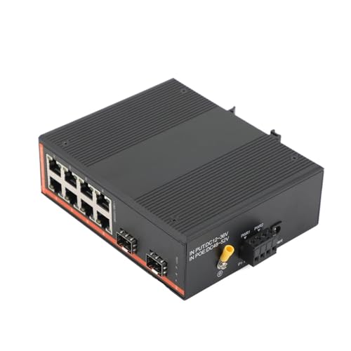 Commutateur fibre optique 2 SFP 8 RJ45 pour commutateur rail DIN longue distance