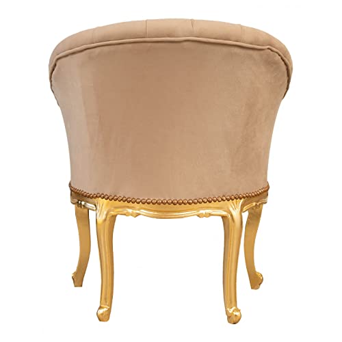 Biscottini barock Sessel 82x67x68 cm | Sessel Wohnzimmer Stil Luigi XVI | Sessel esszimmer Holz | Barock Stuhl | Retro Sessel | barock möbel – Bild 8