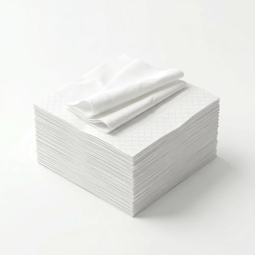 Ovlospa 1200 Count Cocktail Napkins - 4.5 x 4.5 Inch White Beverage Napkins, 2-Ply Bulk Disposable...