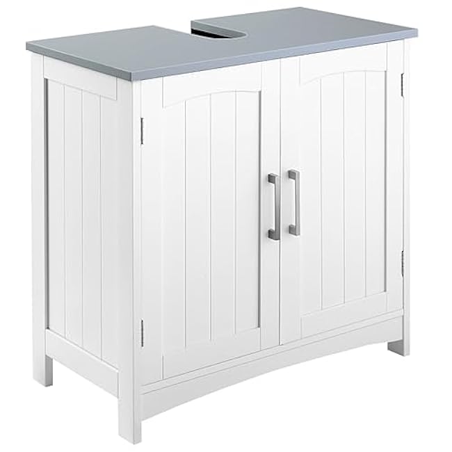 JHshop Sink Storage Cabinet, Rustic Under Sink Cabinet, Bathroom Vanity Cabinet with Double Door Space Saver Organizer, 23.5 W x 13 D x 23.5 H Suitable for Washbasin U Shaped Cut-Out