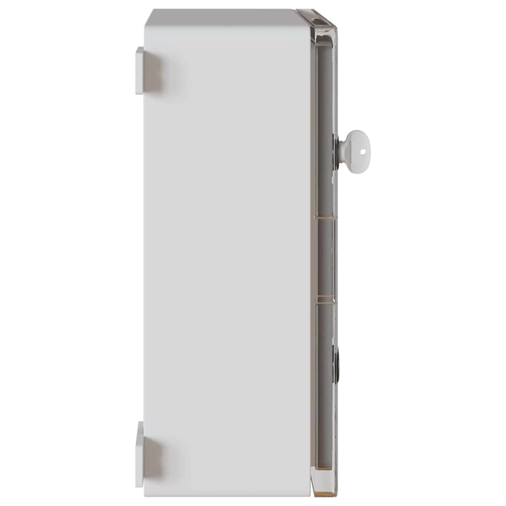 Armario de control de plástico ABS, caja vacía con puerta transparente, distribuidor de pared para interior y exterior, 37 x 19,5 x 40 cm