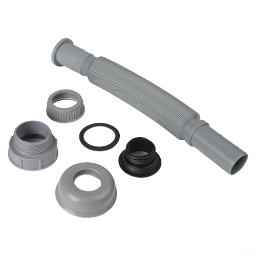 HpLive Sifón para fregadero de cocina, tubo de desagüe, manguera de conexión extensible con conectores de 32/45/56 mm, de material ABS, para cocina y baño
