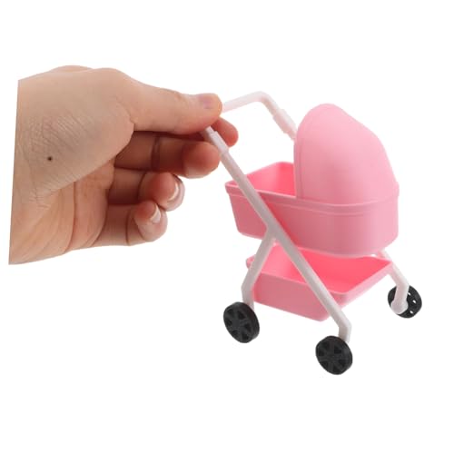 ZUNOXAZ Puppenwagen Miniatur Doll Carriage für Puppenhaus Dekoration Leicht Detailgetreu Fördert Kreativität und Eltern Junge Mädchen Interaktion – Bild 5