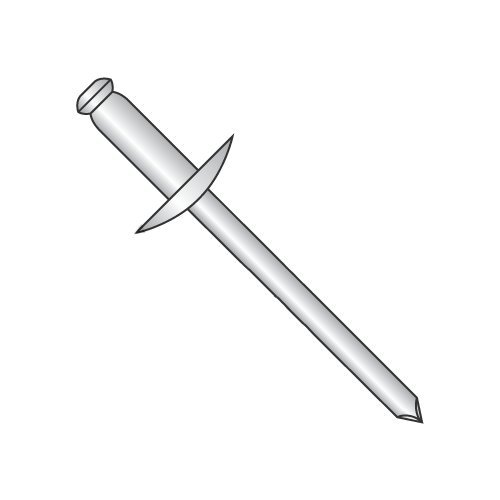 5/32" x .02"-.12" (#52) Large Flange Blind Rivets/All Stainless/Barrel Length: .300" (Carton: 4,000 pcs)