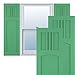 Ekena Millwork 15"W x 28"H True Fit PVC San Miguel Mission Style Fixed Mount Shutters, Lilly Pads (Per Pair - Hardware Not Included)